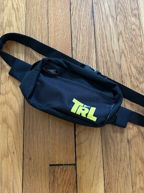TRL Black Waist Pack with Neon Yellow Logo